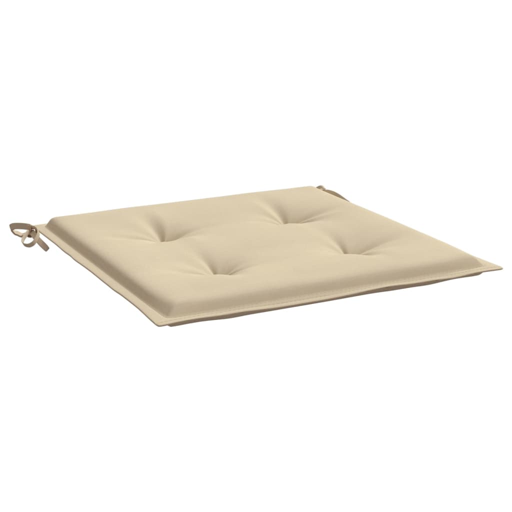 vidaXL Cojines de silla de jardín 4 uds tela beige 40x40x3 cm