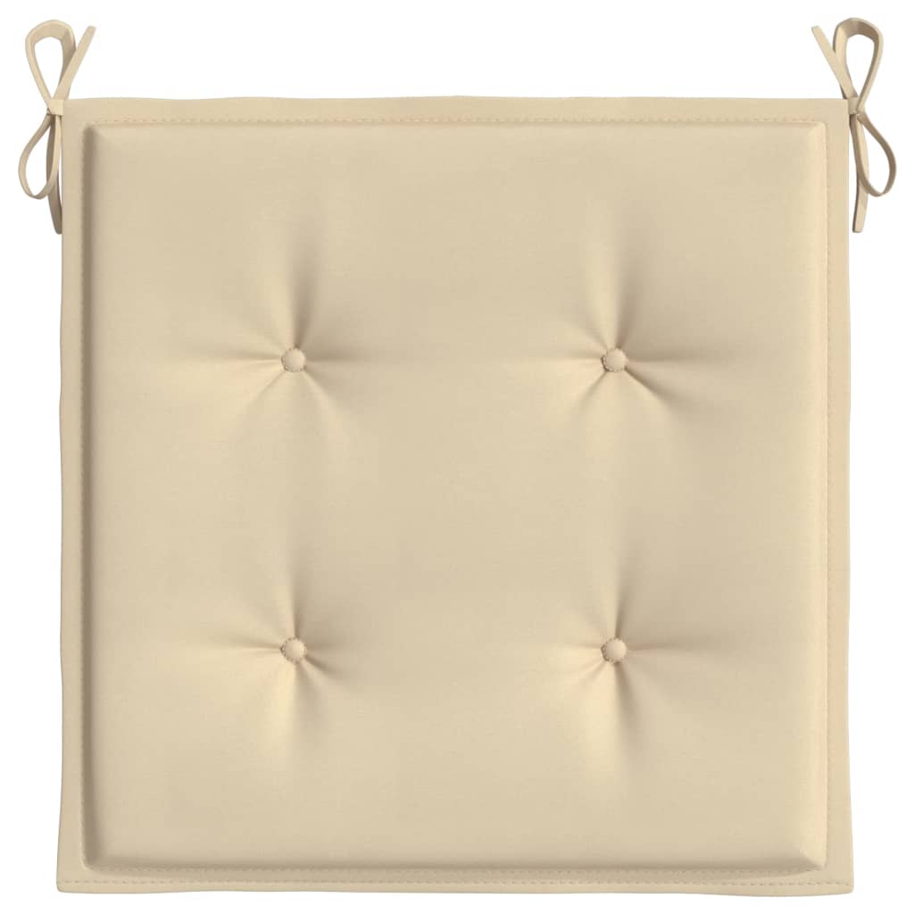 vidaXL Cojines de silla de jardín 4 uds tela beige 40x40x3 cm