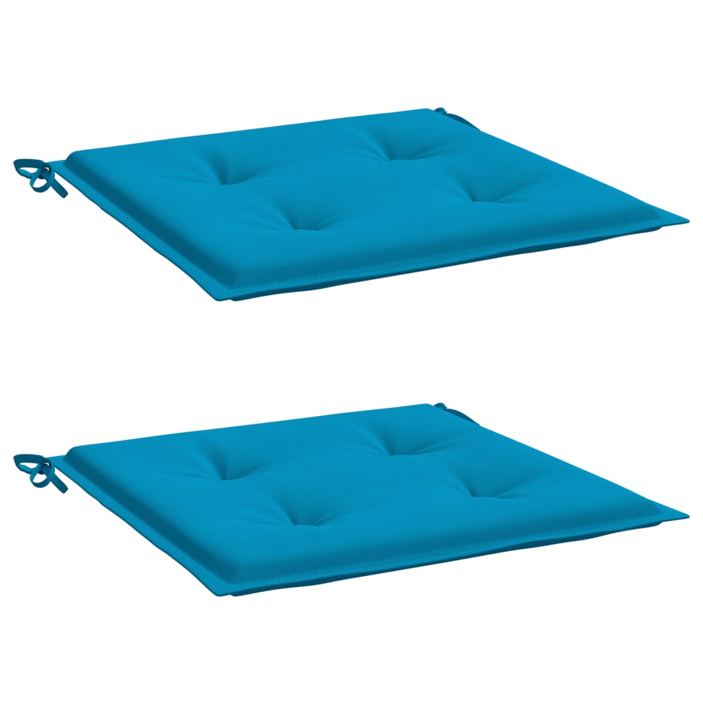 vidaXL Cojines de silla de jardín 2 uds tela Oxford azul 50x50x3 cm