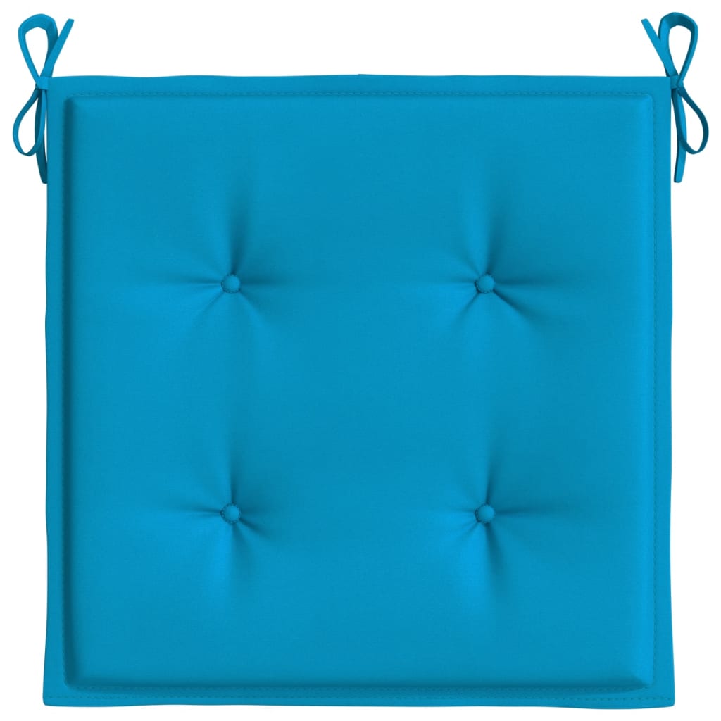 vidaXL Cojines de silla de jardín 2 uds tela Oxford azul 50x50x3 cm