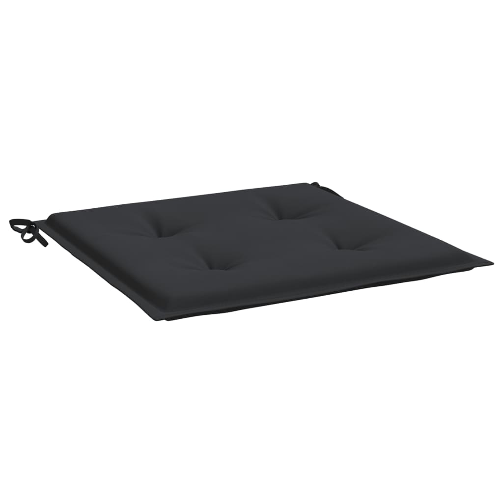 vidaXL Cojines de silla de jardín 2 uds tela Oxford negro 50x50x3 cm