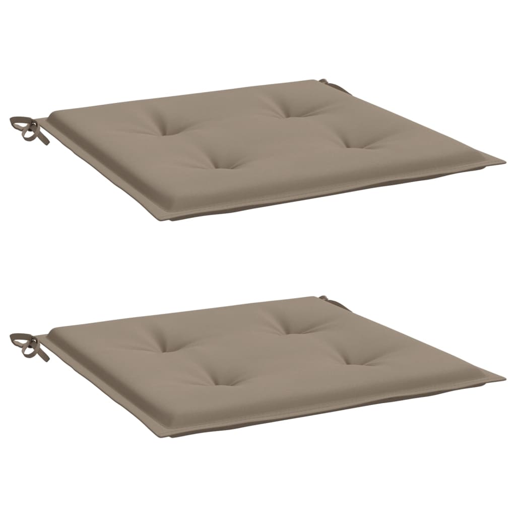 vidaXL Cojines de silla de jardín 2 uds tela Oxford taupé 50x50x3 cm