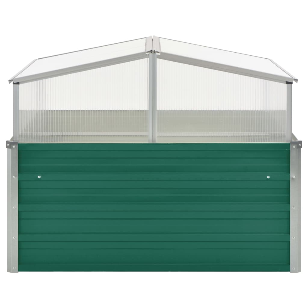 vidaXL Invernadero de acero galvanizado verde 100x100x77 cm