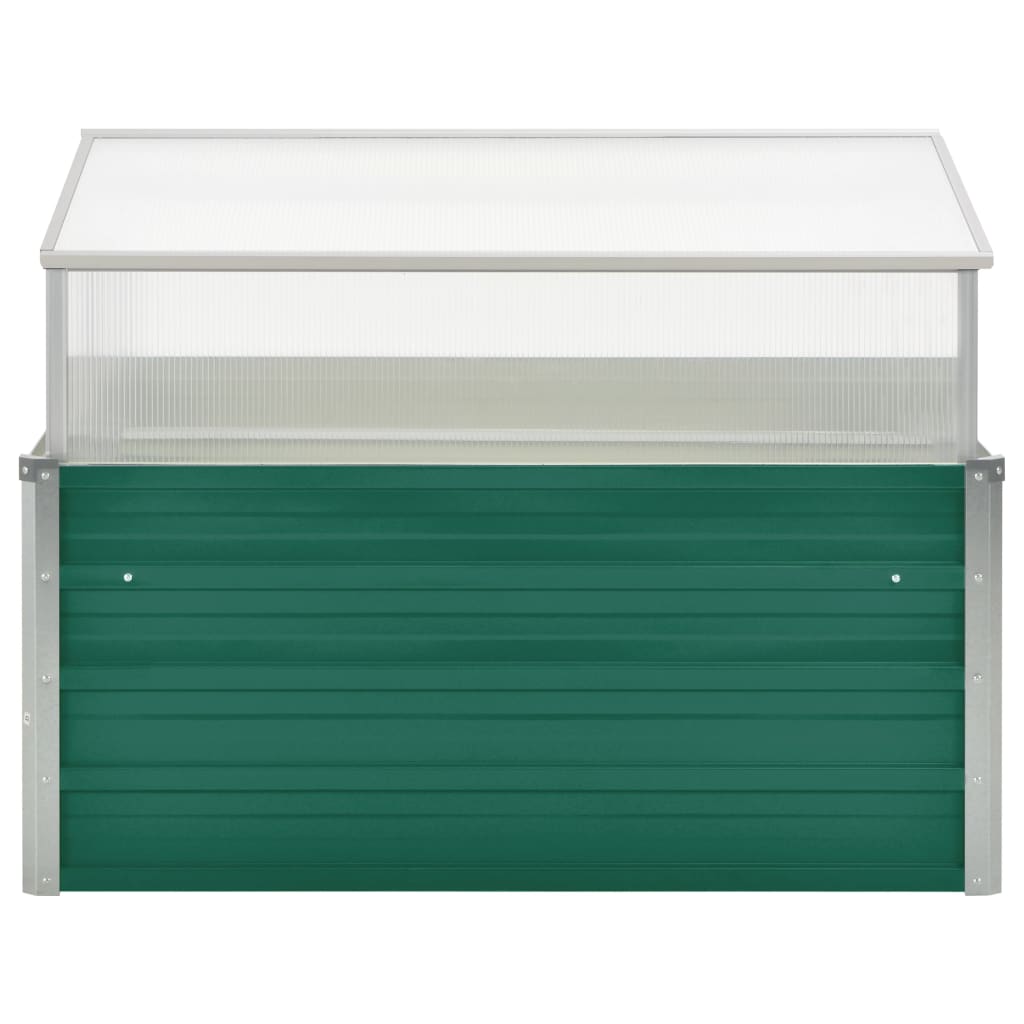 vidaXL Invernadero de acero galvanizado verde 100x100x77 cm