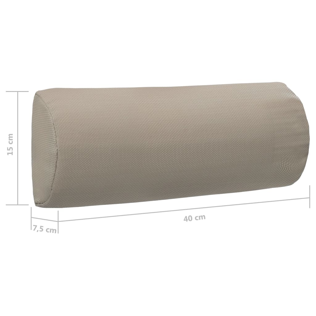 vidaXL Reposacabezas de silla jardín textilene gris taupe 40x7,5x15 cm