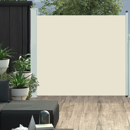 vidaXL Toldo lateral retráctil de jardín color crema 170x300 cm