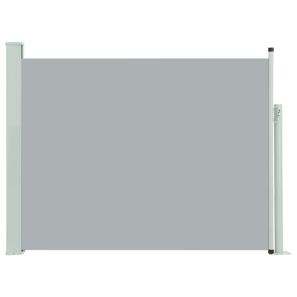 vidaXL Toldo lateral retráctil de jardín gris 140x500 cm