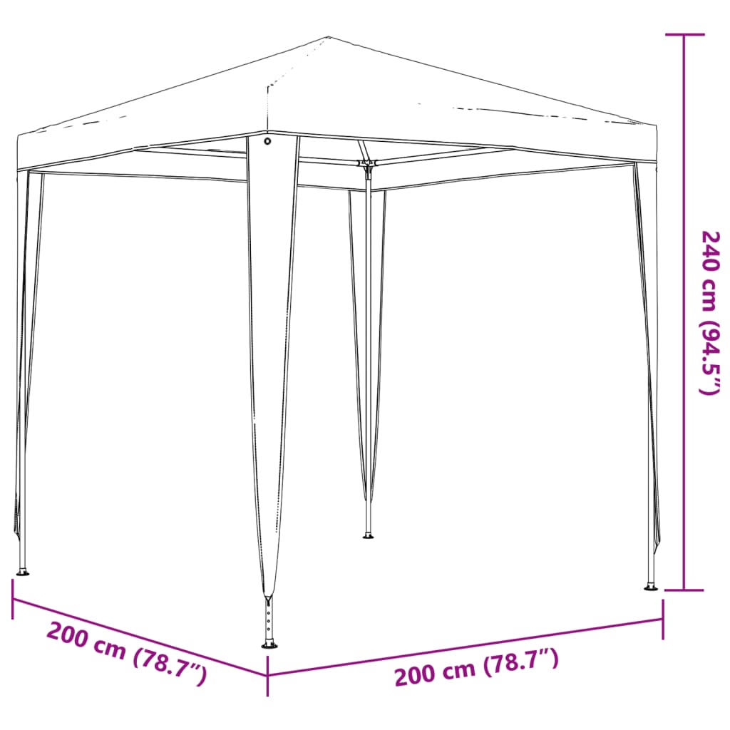 vidaXL Carpa de celebraciones azul 2x2 m