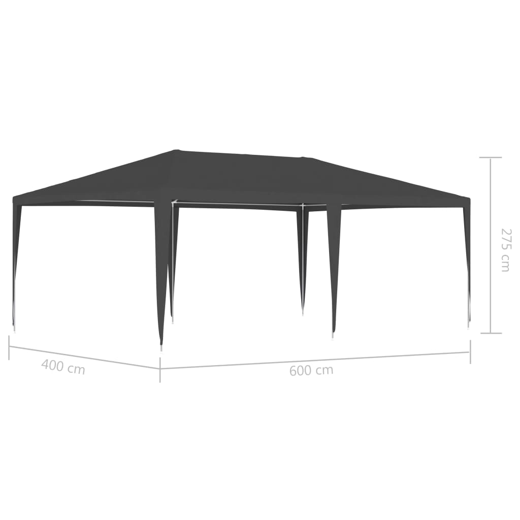 vidaXL Carpa profesional para fiestas gris antracita 90 g/m² 4x6 m