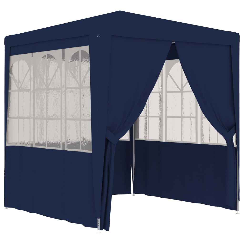 vidaXL Carpa profesional para fiestas con paredes azul 90 g/m² 2x2 m