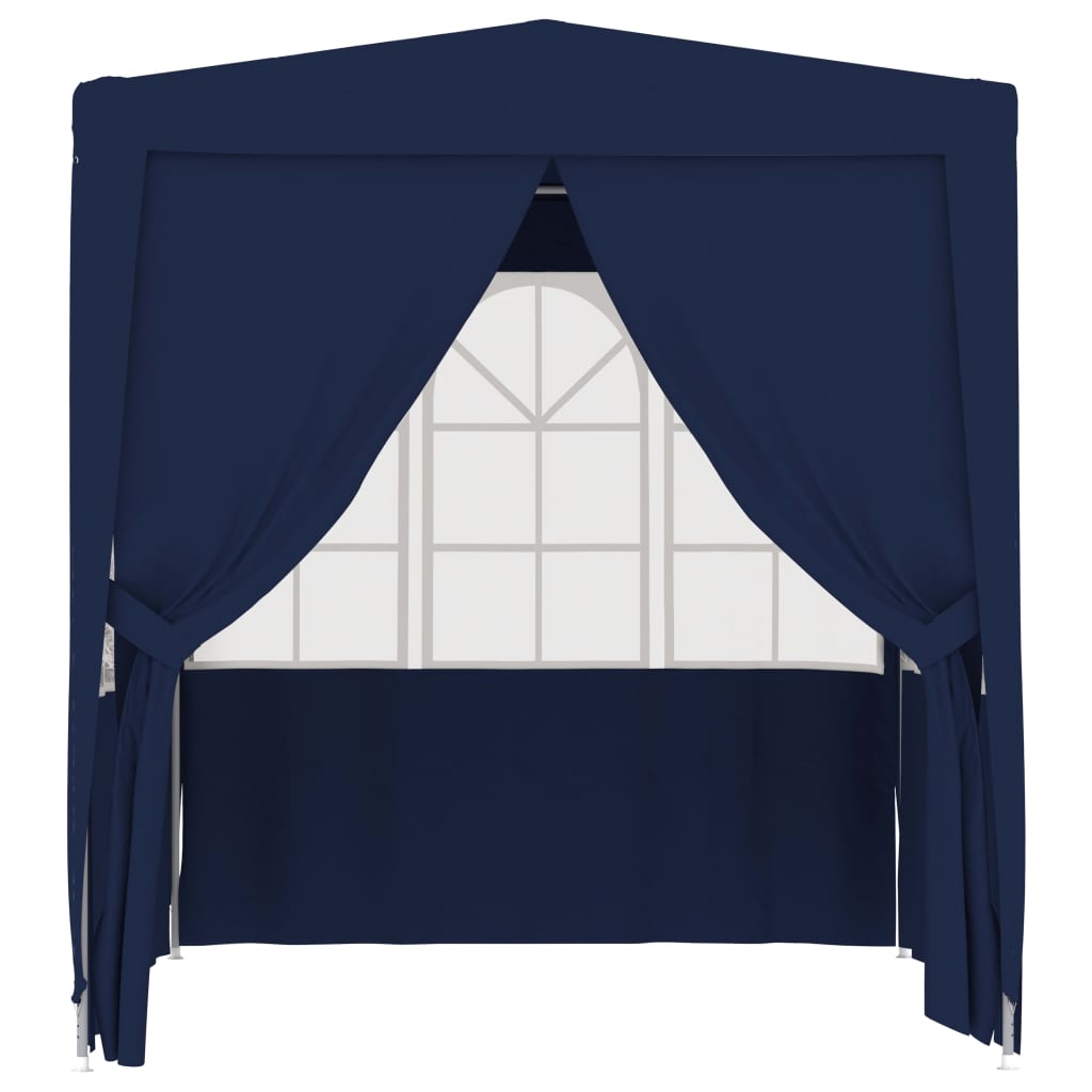 vidaXL Carpa profesional para fiestas con paredes azul 90 g/m² 2x2 m