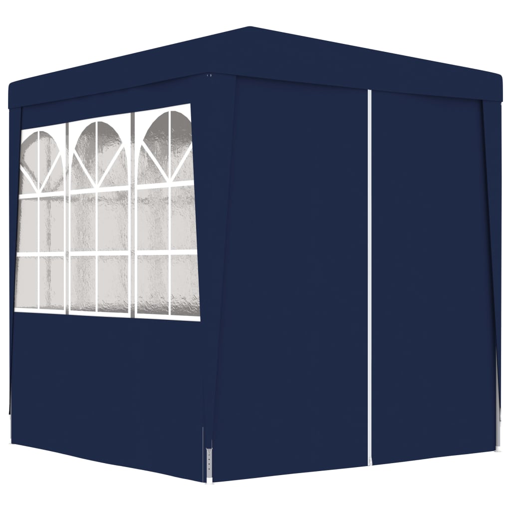 vidaXL Carpa profesional para fiestas con paredes azul 90 g/m² 2x2 m