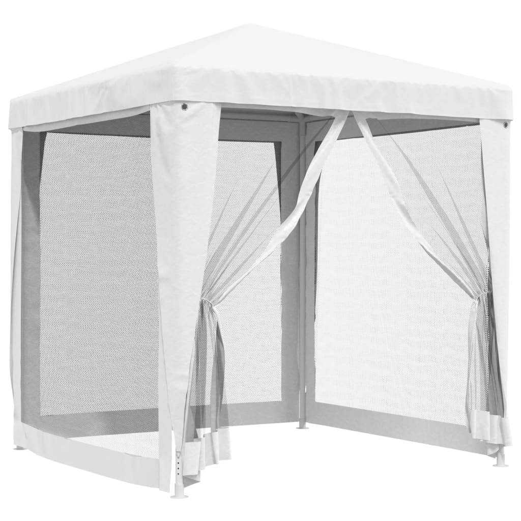 vidaXL Carpa para celebraciones con 4 paredes de malla blanco 2x2 m