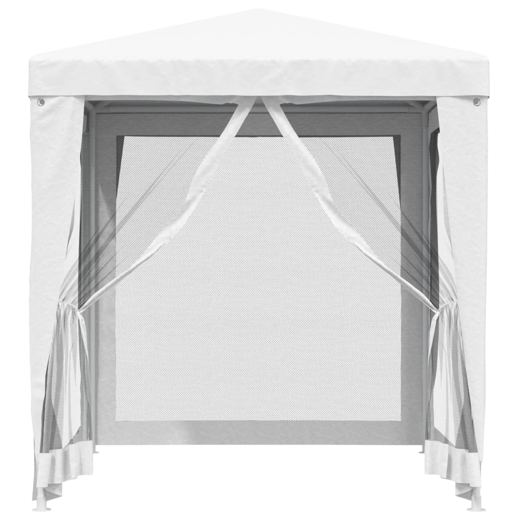 vidaXL Carpa para celebraciones con 4 paredes de malla blanco 2x2 m