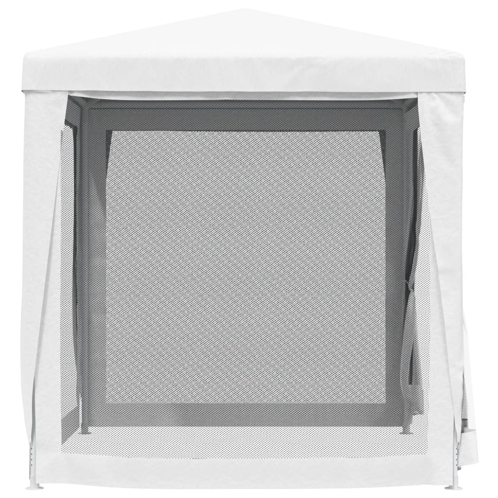 vidaXL Carpa para celebraciones con 4 paredes de malla blanco 2x2 m