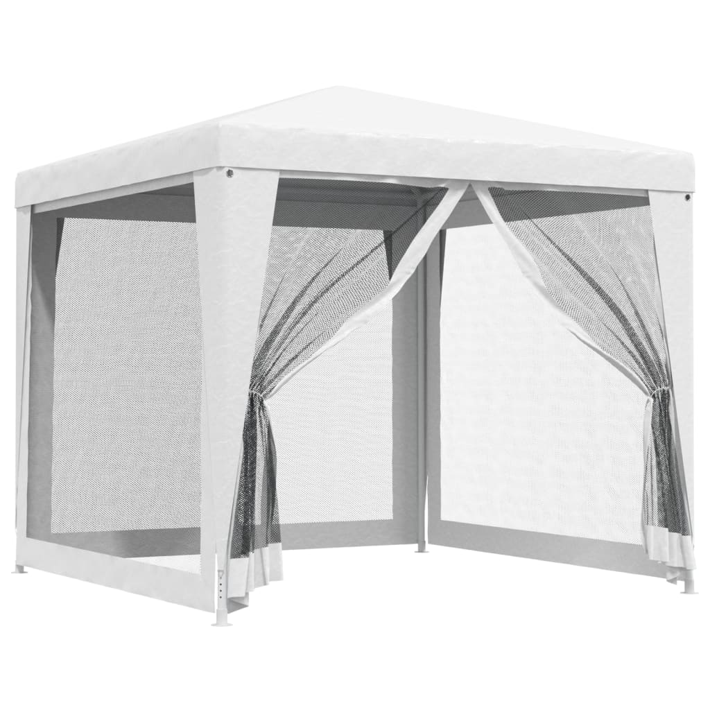 vidaXL Carpa para celebraciones con 4 paredes de malla blanco 2,5x2,5m