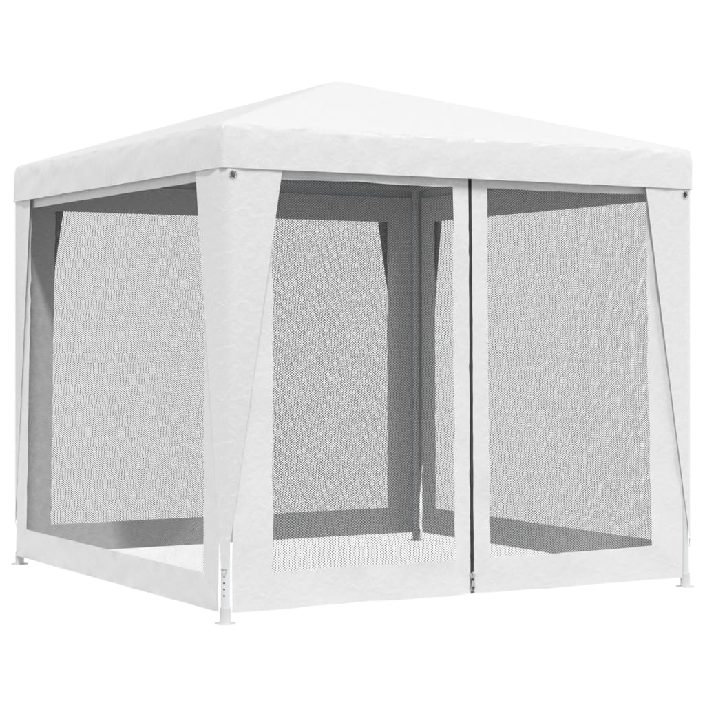 vidaXL Carpa para celebraciones con 4 paredes de malla blanco 2,5x2,5m