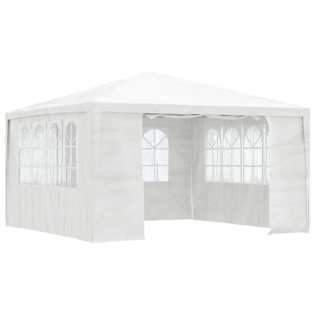 vidaXL Carpa profesional para fiestas con paredes blanco 90 g/m² 4x4 m