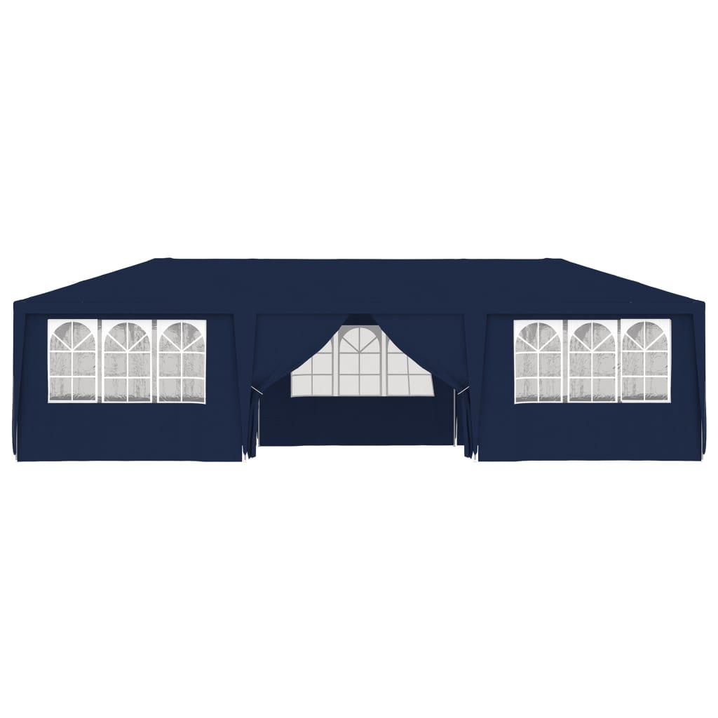 vidaXL Carpa profesional para fiestas con paredes azul 90 g/m² 4x9 m