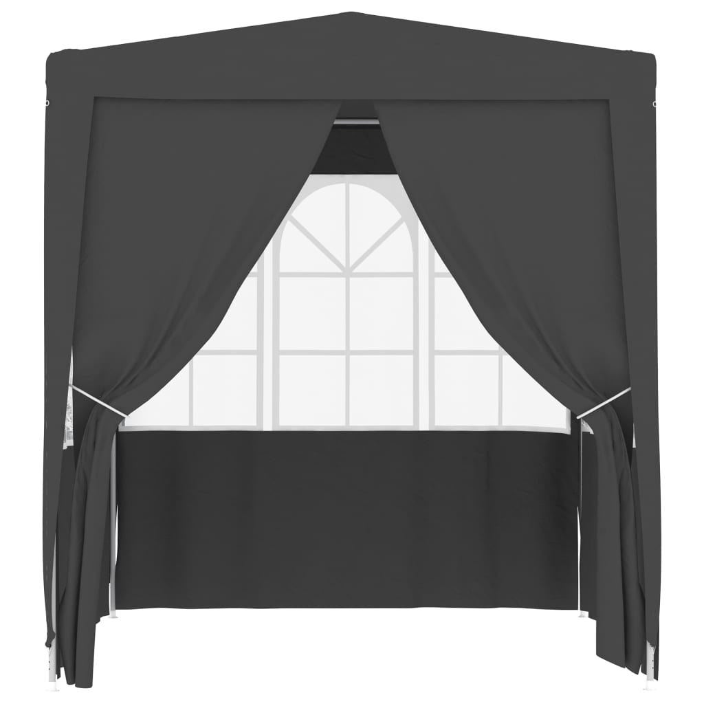 vidaXL Carpa profesional para fiestas con paredes gris 90 g/m² 2x2 m