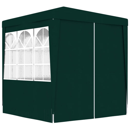 vidaXL Carpa profesional para fiestas con paredes verde 90 g/m² 2x2 m