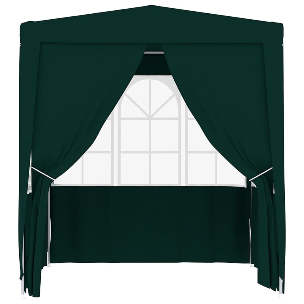 vidaXL Carpa profesional para fiestas con paredes verde 90 g/m² 2x2 m