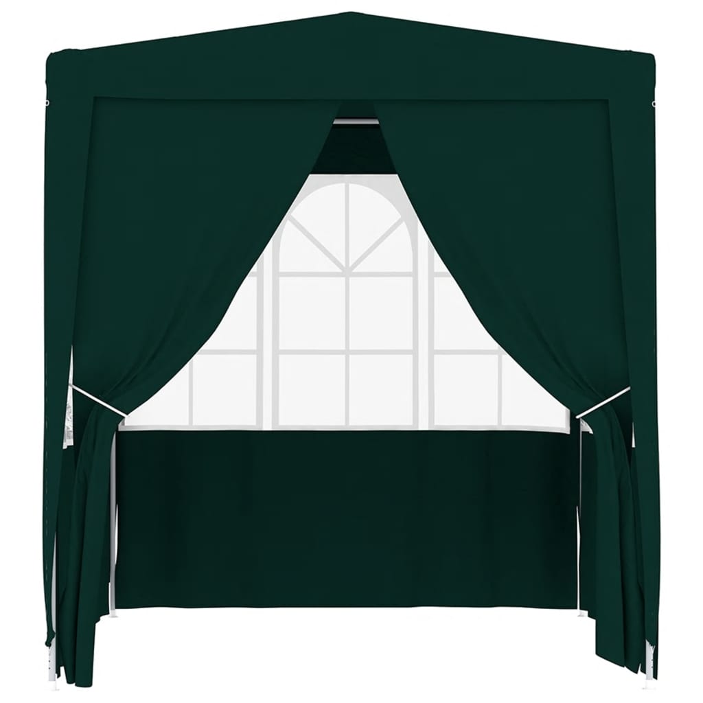 vidaXL Carpa profesional fiestas con paredes verde 90 g/m² 2,5x2,5 m