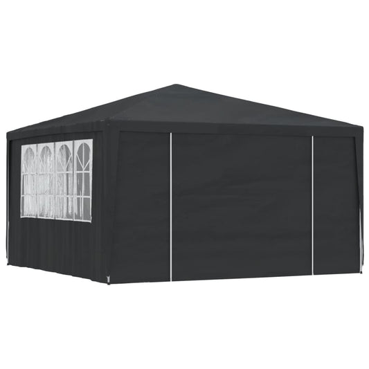 vidaXL Carpa profesional para fiestas con paredes gris 90 g/m² 4x4 m