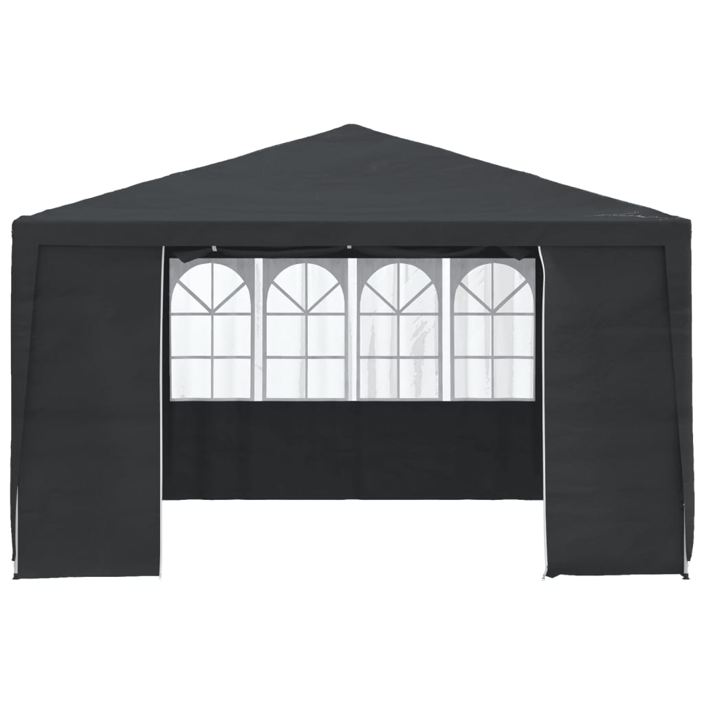 vidaXL Carpa profesional para fiestas con paredes gris 90 g/m² 4x4 m