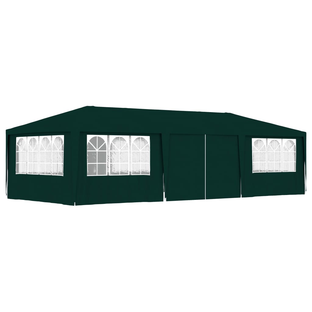 vidaXL Carpa profesional para fiestas con paredes verde 90 g/m² 4x9 m