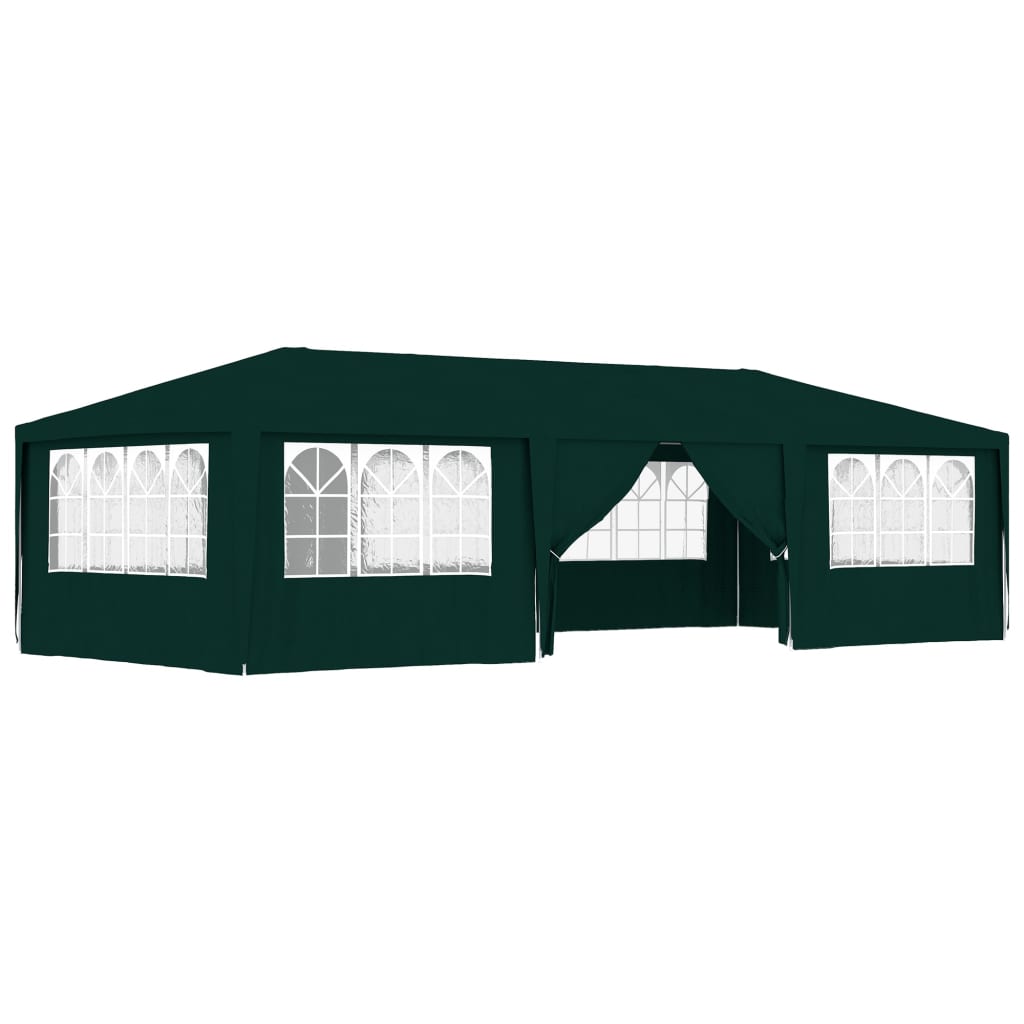 vidaXL Carpa profesional para fiestas con paredes verde 90 g/m² 4x9 m