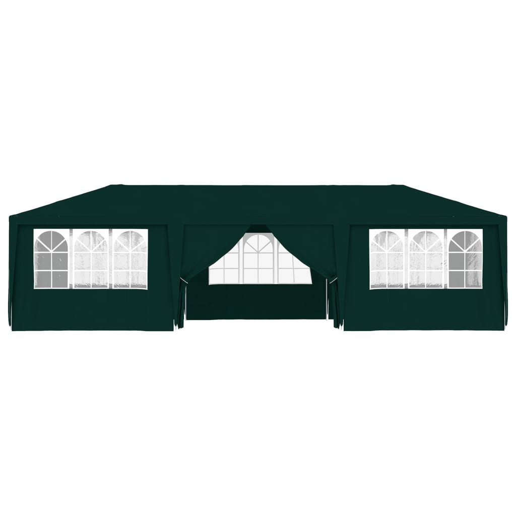 vidaXL Carpa profesional para fiestas con paredes verde 90 g/m² 4x9 m