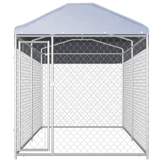 vidaXL Perrera de exterior con toldo 382x192x225 cm