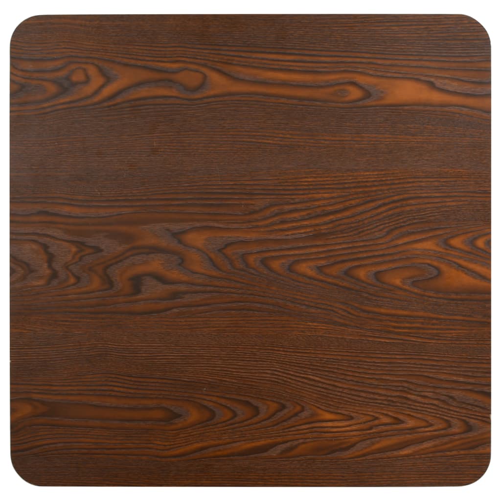 vidaXL Mesa de jardín bistró MDF marrón oscuro 60x60 cm