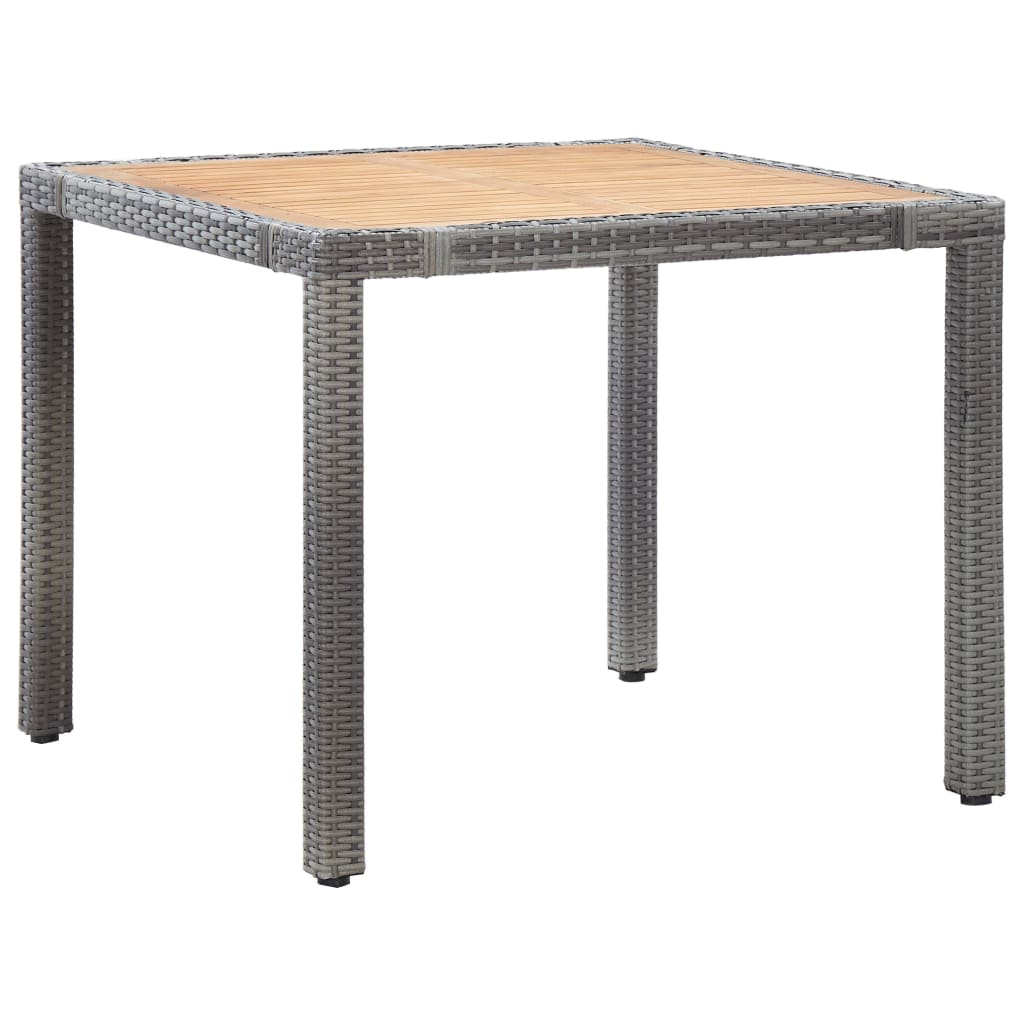 vidaXL Set de comedor de jardín 5 pzas y cojines ratán sintético gris