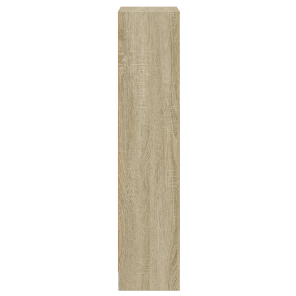 vidaXL Estantería de 3 niveles madera blanco roble Sonoma 40x24x109 cm