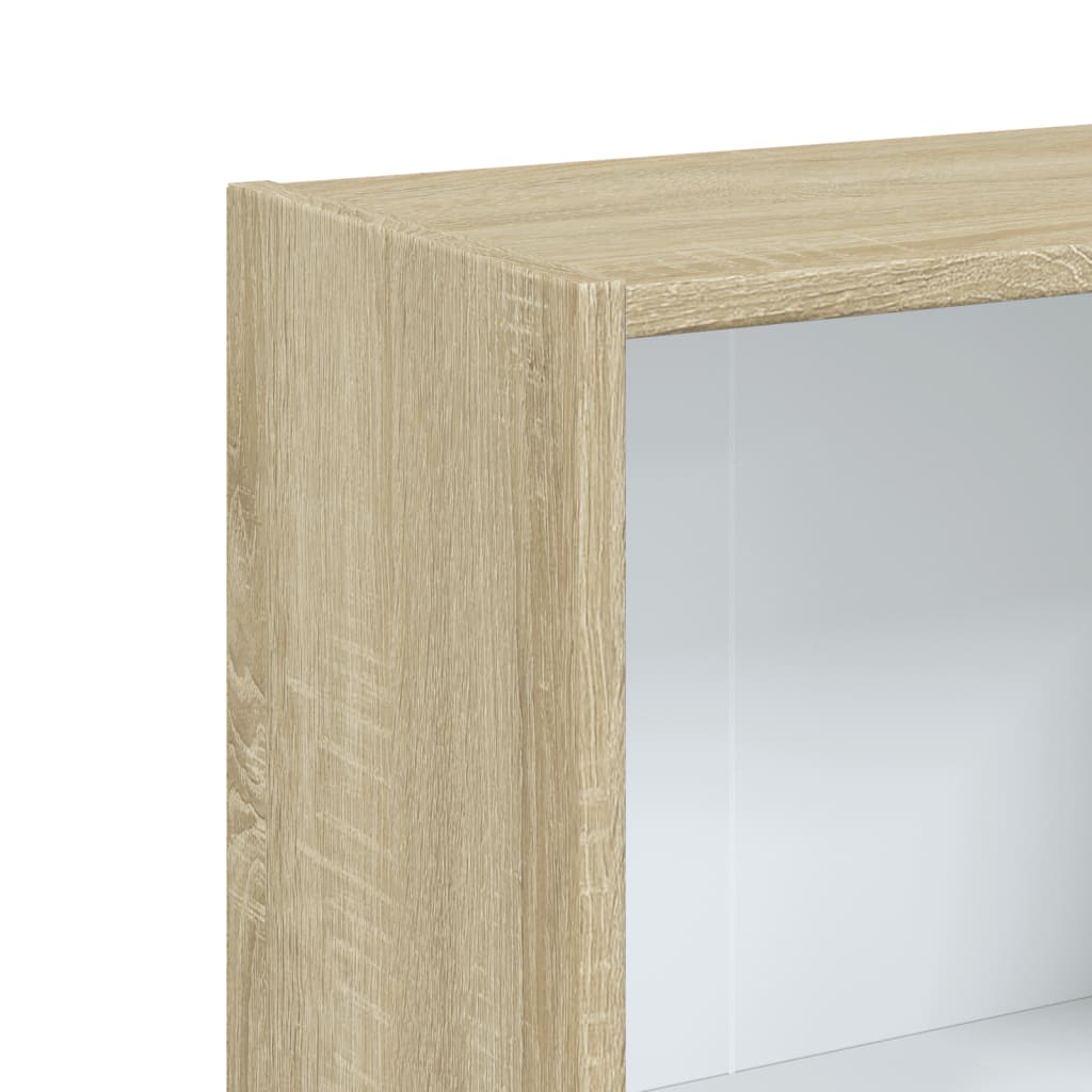 vidaXL Estantería de 3 niveles madera blanco roble Sonoma 40x24x109 cm