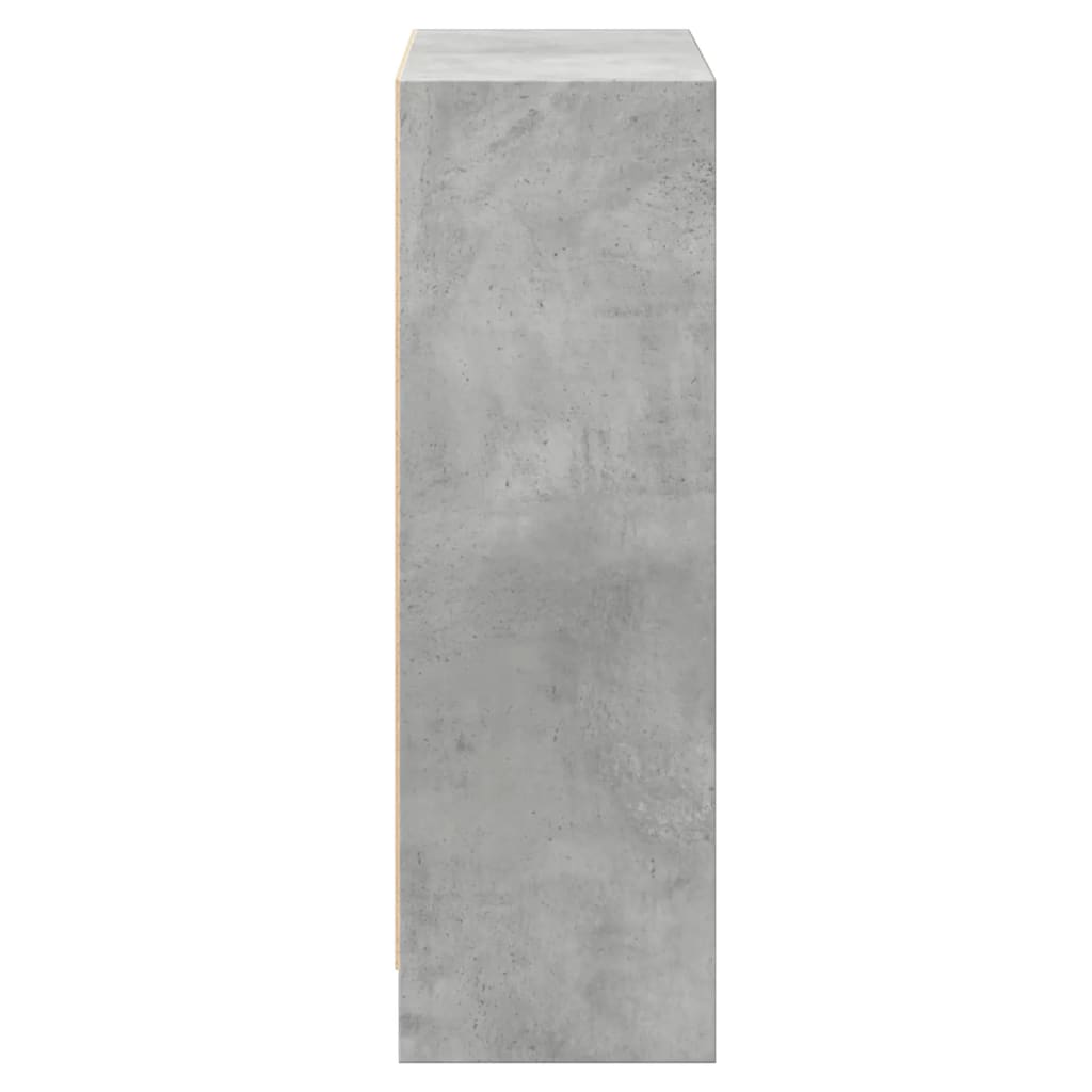 vidaXL Estantería madera de ingeniería gris hormigón 60x24x76 cm