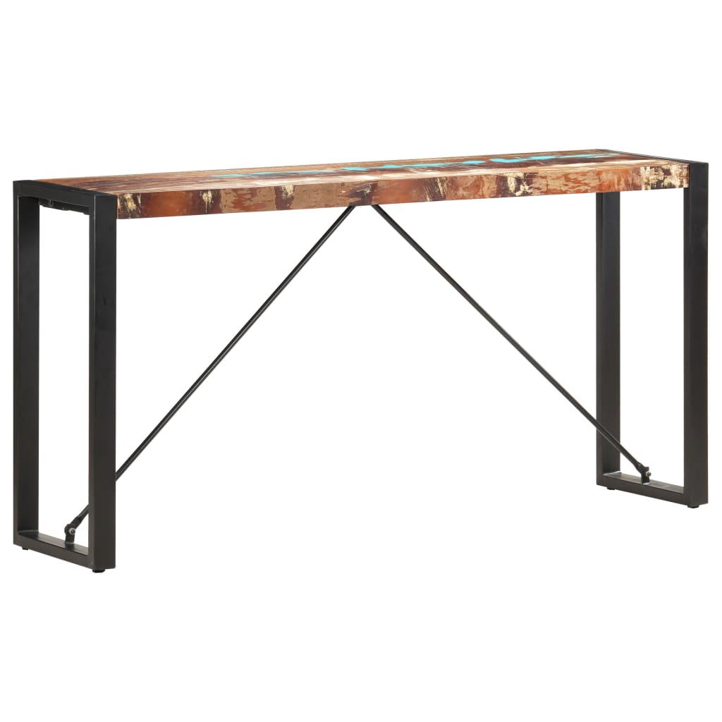 vidaXL Mesa consola de madera maciza reciclada 150x35x76 cm