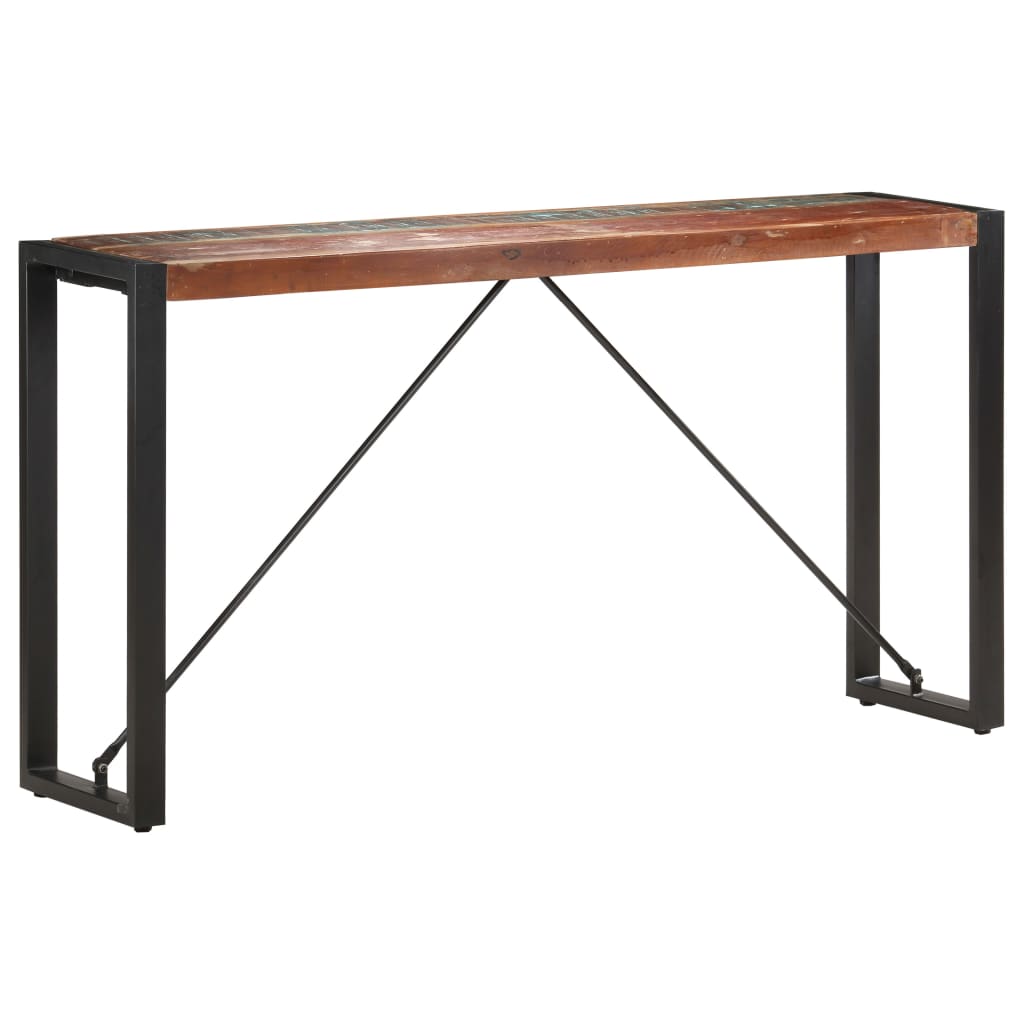 vidaXL Mesa consola de madera maciza reciclada 150x35x76 cm