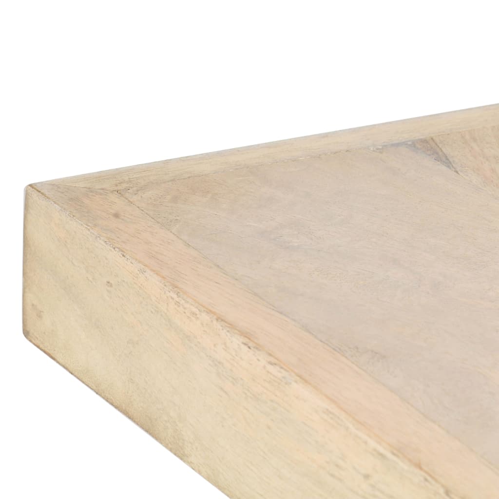 vidaXL Mesa de comedor madera maciza de mango blanqueada 180x90x76 cm