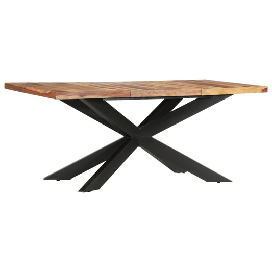 vidaXL Mesa de comedor de madera maciza de sheesham 180x90x76 cm