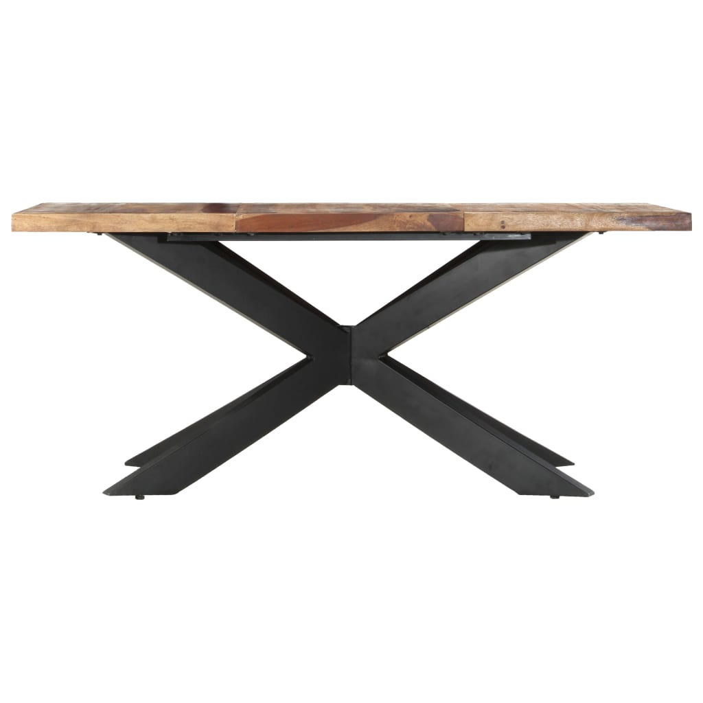 vidaXL Mesa de comedor de madera maciza de sheesham 180x90x76 cm