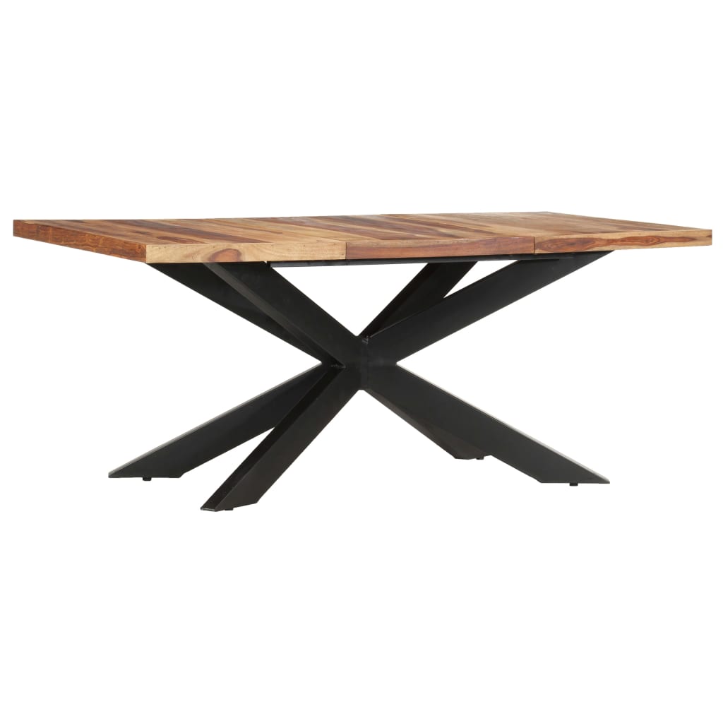 vidaXL Mesa de comedor de madera maciza de sheesham 180x90x76 cm