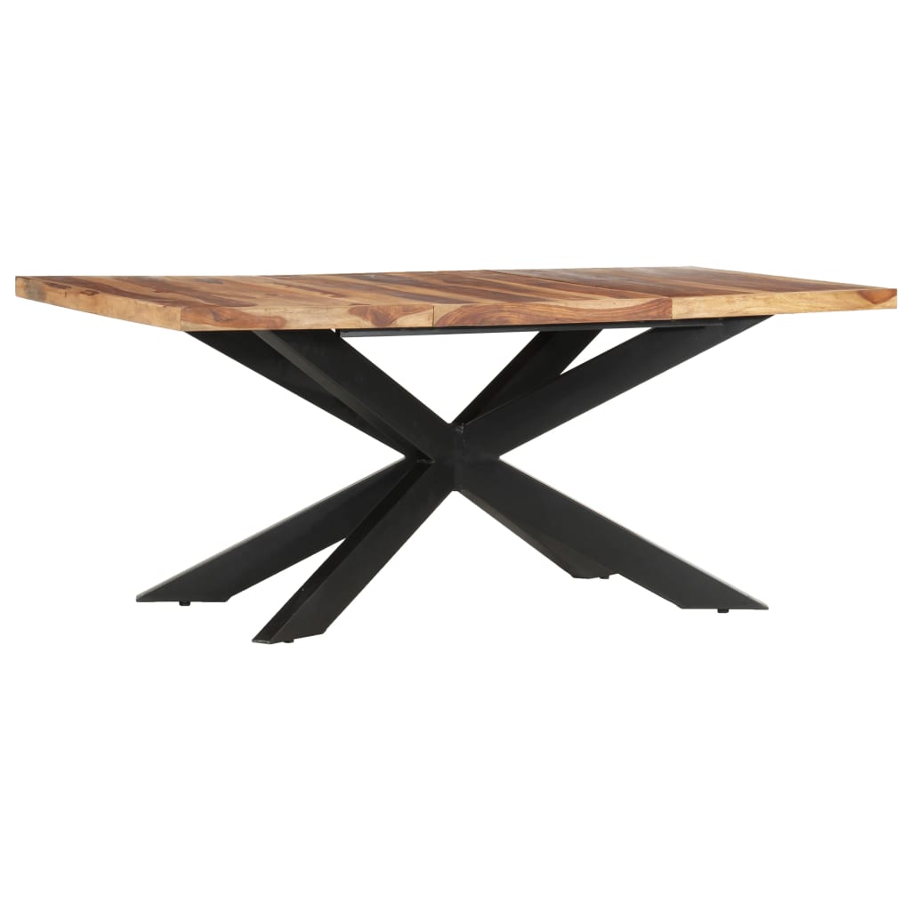 vidaXL Mesa de comedor de madera maciza de sheesham 180x90x76 cm