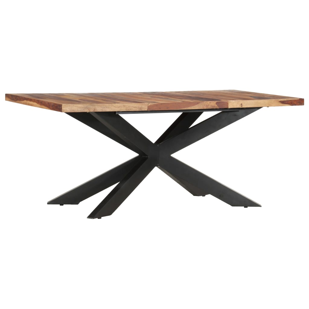 vidaXL Mesa de comedor de madera maciza de sheesham 180x90x76 cm