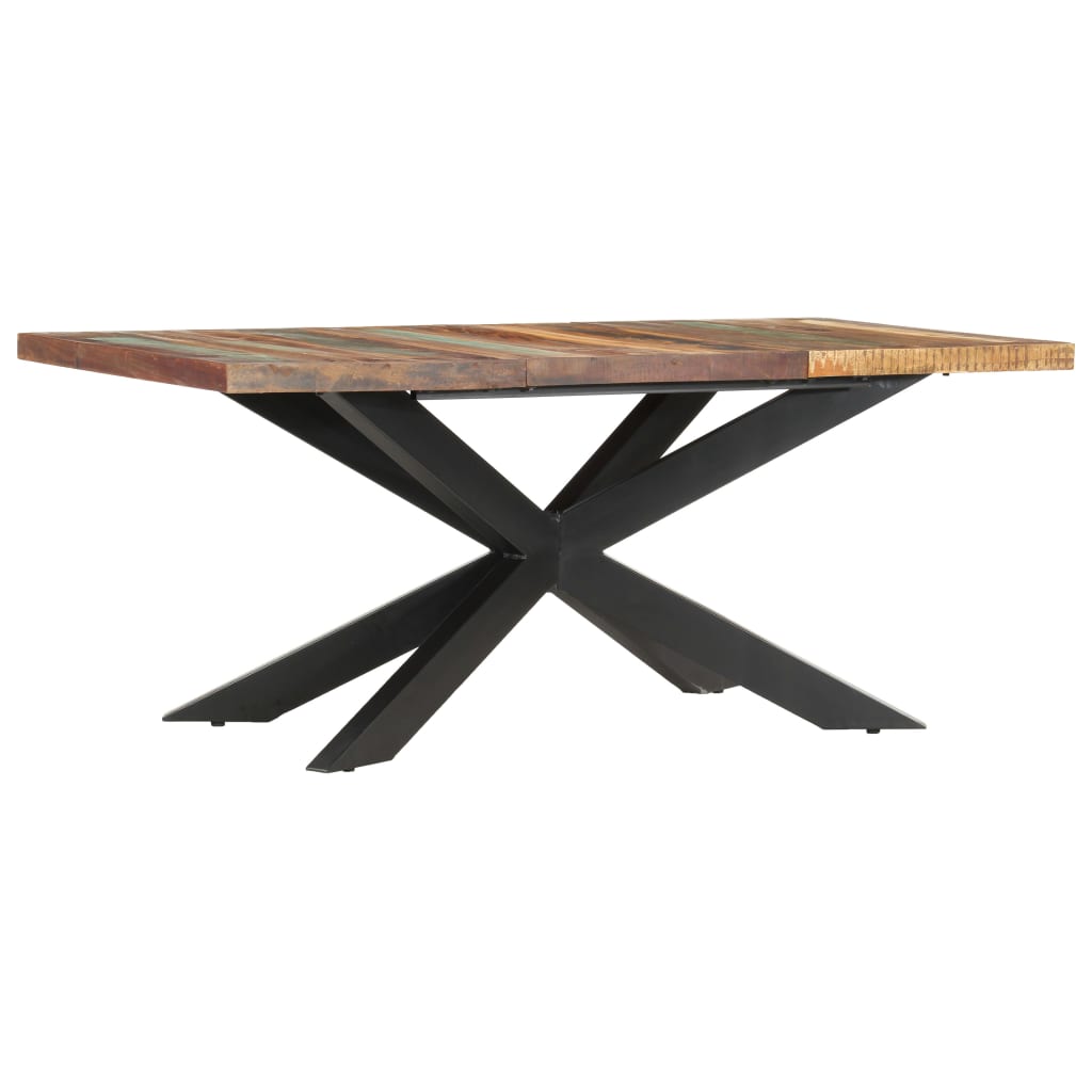 vidaXL Mesa de comedor de madera maciza reciclada 180x90x76 cm