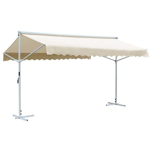 vidaXL Toldo de pie independiente color crema 500x300 cm