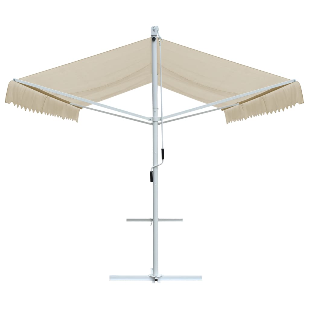 vidaXL Toldo de pie independiente color crema 500x300 cm