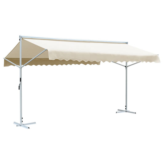 vidaXL Toldo de pie independiente color crema 600x300 cm